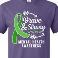 thumbnail image 3 of Inktastic Mental Health Awareness Brave and Strong with Arrows T-Shirt, 3 of 4