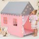 thumbnail image 5 of Princess Castle Playhouse Carpa para niñas 49.2 x 37.4 x 53.1in con cadena de luces de estrellas y 2 carpas de Windows Playhouse Carpa de gran espacio Fairy Castle Carpa para leer y relajarse Carpa de Muyoka Hogar, 5 of 6