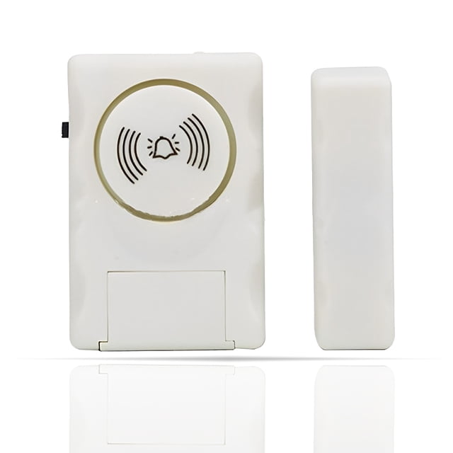 QualitChoice Wireless Window Security Alarms Apartment Hotel Door Sensor Open Close Plastic Detector Battery Operated for Protection 1Set