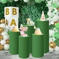 thumbnail image 2 of OIUR 3 Pcs/Set Cylinder Pedestal Stand Cover Polyester Cylinder Stand Cover Solid Color Cloth Cover for Party Plinth Pedestal Stand Birthday Wedding Decor, 2 of 7