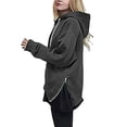 thumbnail image 5 of Gibobby Sudadera mujer, Women's French Terry Fleece Pullover Hoodie(Gris oscuro,XG), 5 of 5