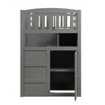 thumbnail image 5 of Stairway Bunk Beds Twin Over Full with Storage Shelves and 2 Under Bed Drawers Convertible Bottom Bed, 5 of 7