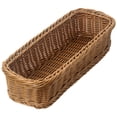 thumbnail image 2 of 2X Desktop Cutlery Storage Basket Woven Basket Restaurant Tableware Drain Storage Box Tableware Storage Basket, Brown, 2 of 7