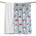 thumbnail image 2 of Gogreen Christmas Fleece Throw Blankets for Couch & Bed - Lightweight Plush Cozy Fuzzy Soft Blankets and Throws for Sofa, Christmas Penguin, 108x90 Inches, 2 of 7