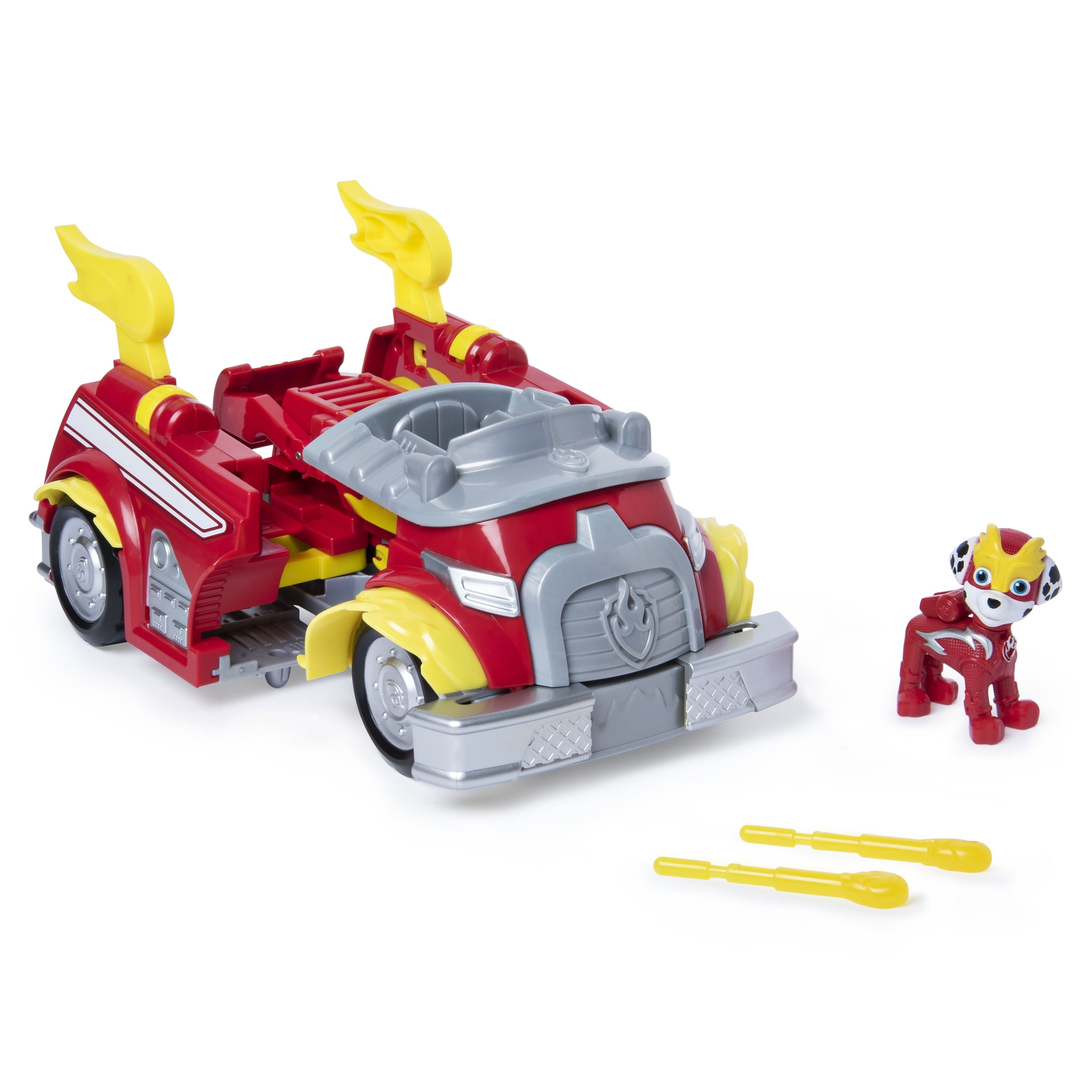 PAW Patrol, Mighty Pups Super PAWs Marshallâs Powered Up Fire Truck Transforming Vehicle