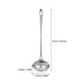 thumbnail image 5 of Cucharón para conservas de acero inoxidable de 2 piezas, juego de cucharón multifuncional de mango largo de acero inoxidable con pico vertedor para servir salsa y sopa fácilmente, 5 of 5