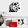 thumbnail image 4 of Nawypu  Lion Art Wall Decor Picture: Wildlife Portrait Graphic Artwork Print Painting on Wrapped Canvas, 4 of 4