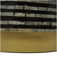 thumbnail image 5 of DecMode 18" x 23" Black Mother of Pearl Shell Drum Geometric Accent Table with Gold Base, 1-Piece, 5 of 15