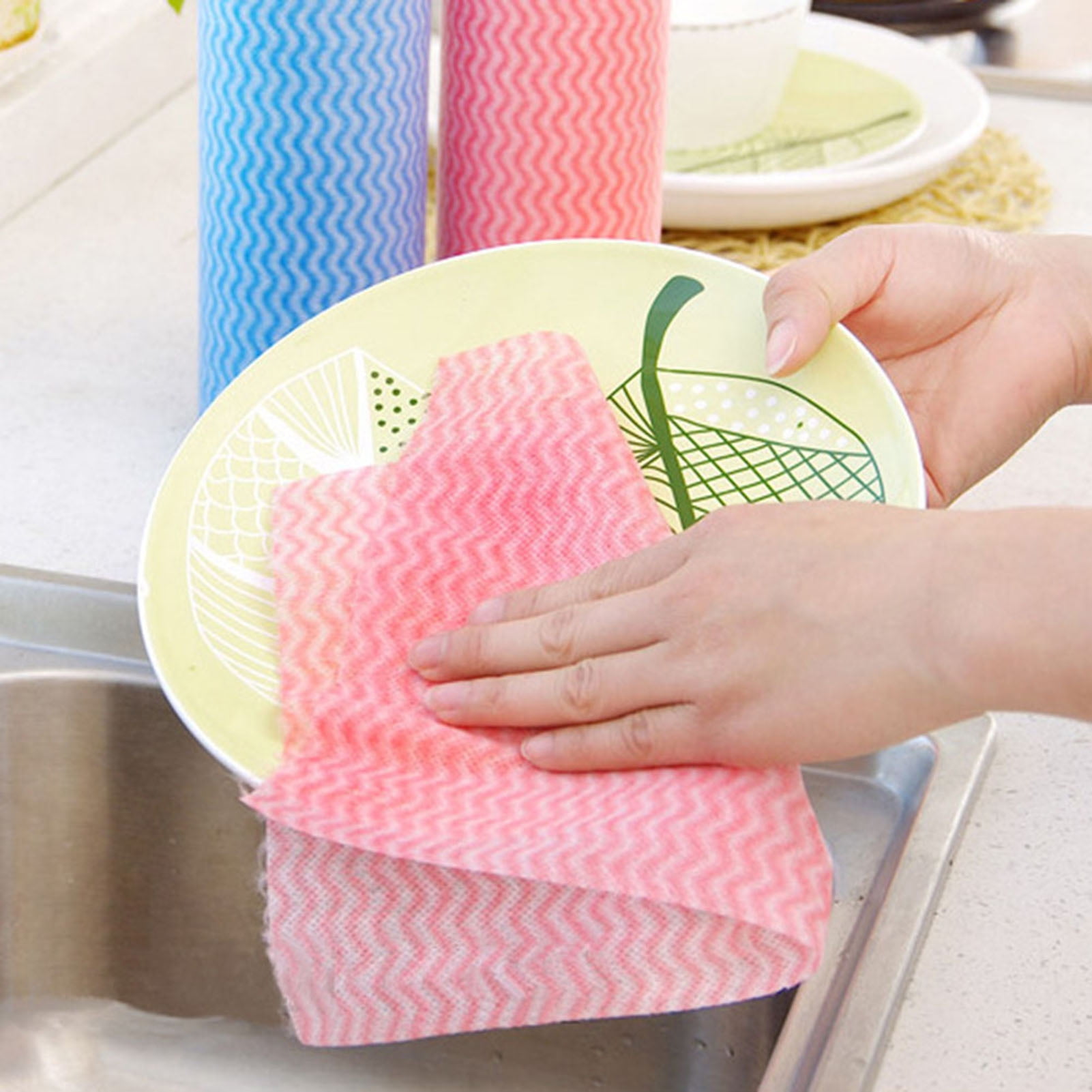 Cleaning Dish Wipe, Wet Dry Use Extraction Type Dish Cloth Disposable