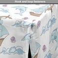 thumbnail image 4 of Nautical Dog Crate Cover, Pastel Sea Cruising Waves Dolphins Steering Wheel Sailing Boat Jellyfish, Easy to Use Pet Kennel Cover Small Dogs Puppies Kittens, 7 Sizes, White and Multicolor, by Ambesonne, 4 of 6