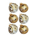 thumbnail image 2 of Kurt Adler 80MM Gold and White Glass Ball Ornaments, 6-Piece Box Set, 2 of 4