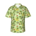 thumbnail image 2 of Xecao Cute Dinosaurs Cartoon print Hawaiian shirt - a stylish short-sleeve button-down for men, perfect for casual beach and tropical outings., 2 of 9