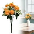 thumbnail image 2 of 1 Pcs Real Touch Hydrangea Artificial Flowers,Valentine's Day Fake Flower Ornament,14.5" Hydrangeas Fake Hydrangeas for Home Decor Party Wedding Bouquets Table Centerpieces Floral Decor(Orange), 2 of 9