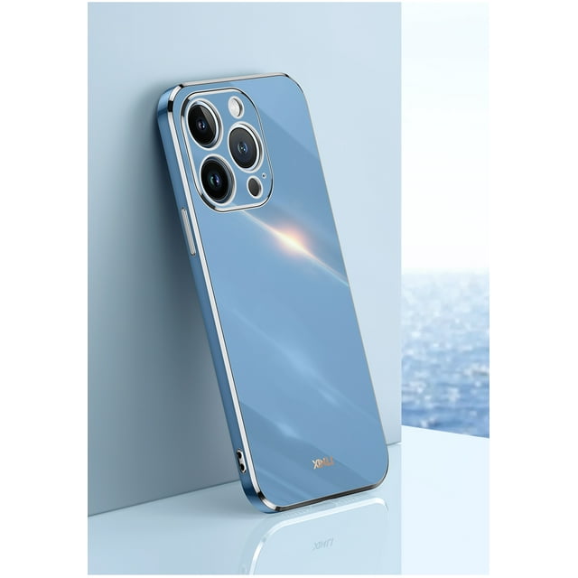 Luxury Silicone Case For iPhone 15 14 13 12 11 Pro Max Mini XS Max XR 7 8 15 Plus Soft Shockproof Phone Back Cover Blue For iPhone 15Pro Max