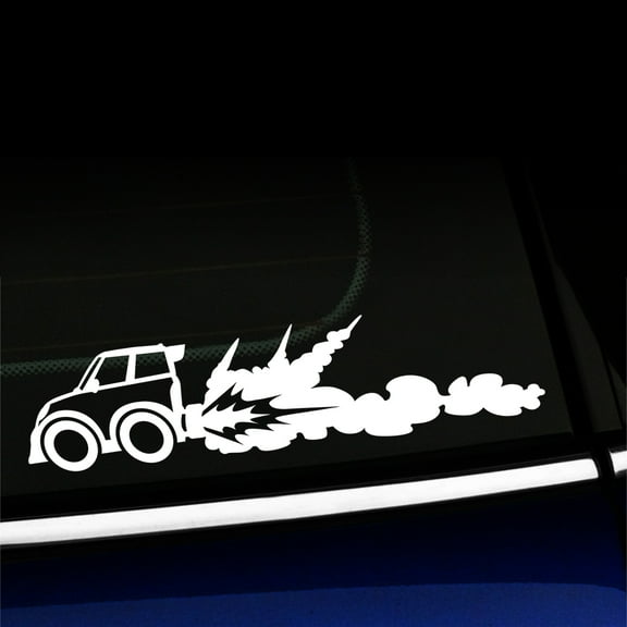Rocket Car - Vinyl Decal for MINI Cooper - Choose Color - [WHITE]