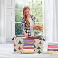 thumbnail image 5 of Foldable Clothes Storage Bags Clothes Organizer Bin with Clear Windows for Clothes Bedding Stylish Christmas Tree Pattern, 5 of 6