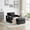 Black 1, variant on Foldable Sofa Bed, Modern Velvet Pull-Out Couch with Adjustable Back, USB Port, Ashtray and Swivel Phone Stand, Space-Saving for Living Room Bedroom Office Home, Black