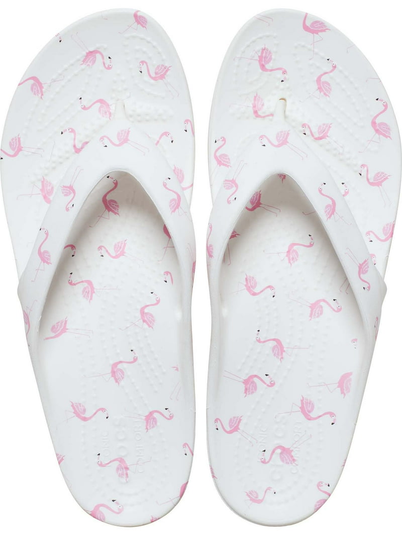 Crocs Women's Kadee Ii Graphic Flip Flops White/Flamingo