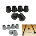 thumbnail image 4 of 6 Pieces Durable Rubber Tips Set For Foldable Triangle Cane Stool Folding Crutches Seat 3/4 inch Gray Black, 4 of 8