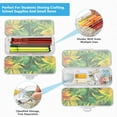 thumbnail image 5 of Wobogo Tropical Summer Leaf Pattern Clear Pencil Case Plastic Pencilboxes Stackable Design Study Materials for Classroom Office, 5 of 7