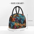 thumbnail image 3 of Haiem Galactic Jungle Dinosaurs Printed Lunch Bag Women, Lunch Box Lunch Bag for Women, Small Leakproof Cute Lunch Tote Large Capacity Reusable Insulated Cooler Lunch Container, 3 of 6