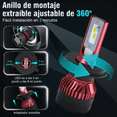 thumbnail image 4 of Kit De Faros Delanteros Led H4 Luz Alta Y Baja 70w Rojos, 4 of 5