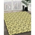 thumbnail image 3 of Ahgly Company Tapis d'Intérieur Lavable en Machine Carré Transitionnel Jaune Soleil, 6 Pieds Carré, 3 of 7
