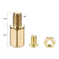 thumbnail image 2 of Uxcell Hexagon Brass Standoff Spacer Male-Female Screw Nut Kit 20 Sets 9mm+6mm, 2 of 5