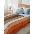 thumbnail image 5 of Burnt Orange Brown Flat Sheets Only California King Size, Soft Breathable Bed Top Sheets for Mattress, Farmhouse Vintage Wooden Luxury Bedding Flat Sheets for Home Hotel Bedroom Bed Protection, 5 of 9