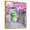 thumbnail image 3 of Designart 'Blossoming Purple Wisteria Garden Over The Wall' Traditional Framed Canvas Wall Art Print, 3 of 5