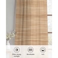 thumbnail image 6 of Brown Wood Grain Sheer Curtains 39 Inch Length 2 Panels Set for Living Room/Bedroom, Retro Western Farmhouse Wooden Board Kitchen Curtains Grommet Semi-Sheer Curtains Window Treatments 27.5"x39"x2, 6 of 7