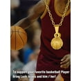 thumbnail image 5 of KeyStyle Basketball Pendant Necklaces for Men Stainless Steel Chain Necklaces for Athlete Sports Lover Jewelry Father's Day Necklace Gift for Father Dad, 5 of 10