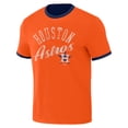 thumbnail image 2 of Men's Darius Rucker Collection by Fanatics Navy/Orange Houston Astros Two-Way Ringer Reversible T-Shirt, 2 of 5