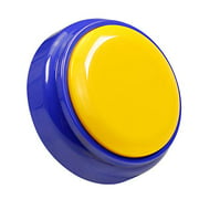 Recorder Button 30 Second, Recordable Talking Button, Record Sound Button for Gift Education Includes 2 AAA Batteries(Yellow+Blue)