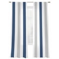thumbnail image 6 of Navy Blue Striped Sheer Curtains for Living Room Bedroom Geometric Grey White Vertical Stripes Sheer Curtains 96 Inch Long 2 Panels Set Light Filtering Curtain Window Treatments Drapes, 6 of 6