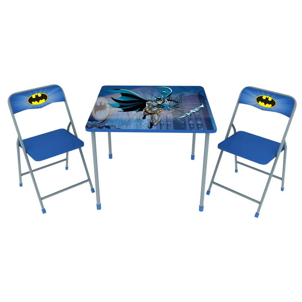 O'Kids Batman Children's Metal Table and Chairs Set