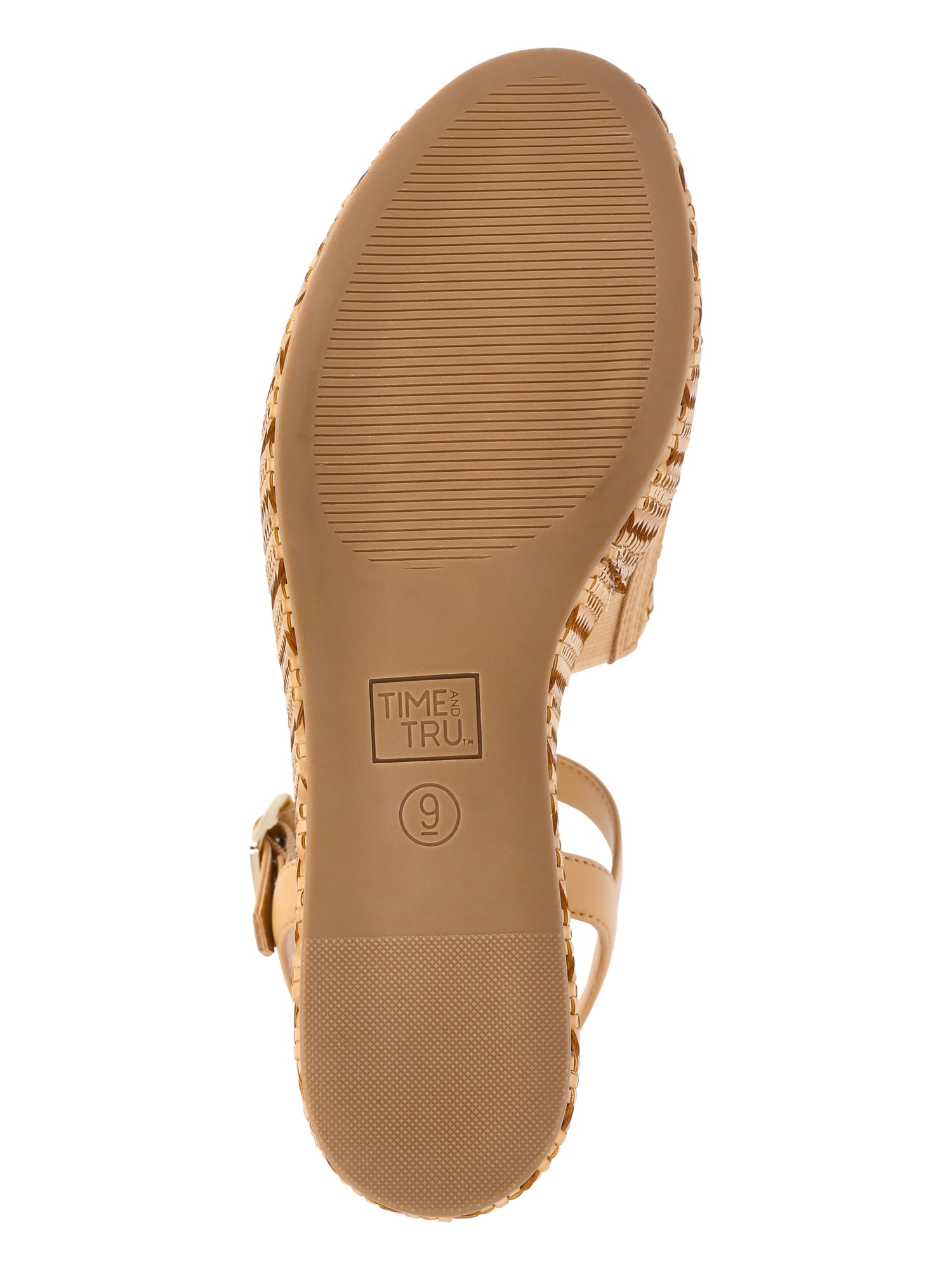 Time and Tru Women's Woven Wedge Heel Sandals