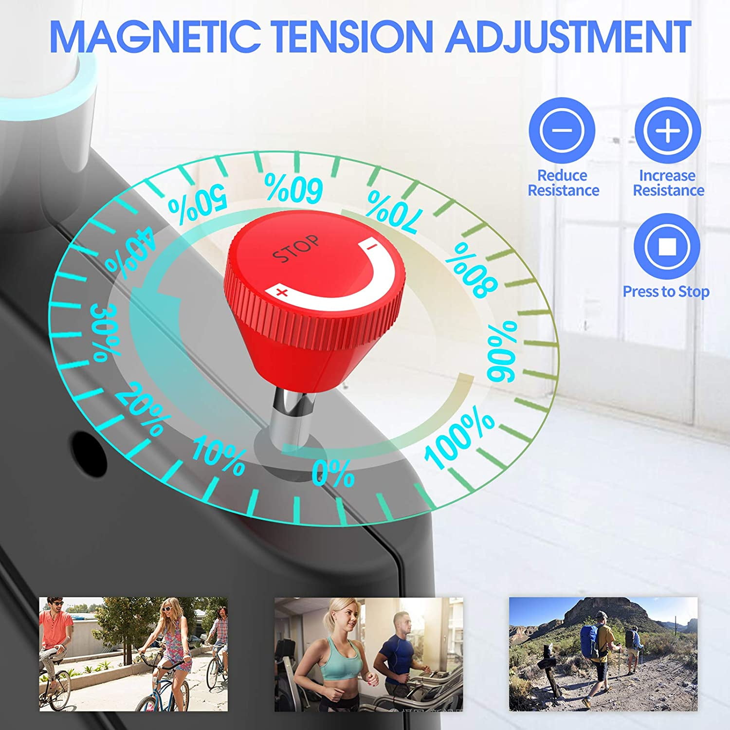 Pooboo Indoor Cycling Bike Magnetic Stationary Exercise Bikes Home Cardio Workout Bicycle Machine 350lb Flywheel Weight 40lbs