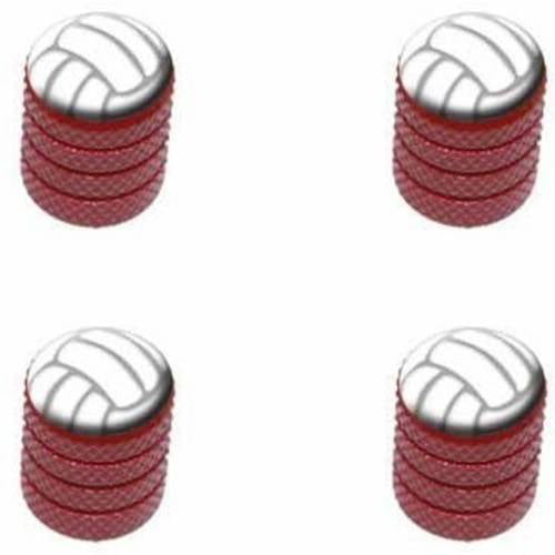 Sport Tire Rim Valve Stem Caps Volleyball Black 