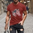 thumbnail image 2 of Jinhomg Mens Summer Tee Shirt 4Th July USA Flag Graphic T-Shirts Big And Tall Short Sleeve Crew Neck Tops 2025 American Star Striped Patriotic Pullover Red XXXXXL, 2 of 6