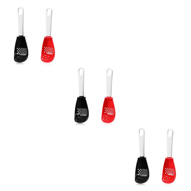 Matsuzay 2 piezas cucharas de cocina cucharas colador triturador de ajo mango de agua rejilla drenaje herramientas de molienda utensilios de Type1 NO1