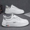 thumbnail image 2 of Men'S Low-Top Casual Sneakers | Breathable PU Upper, White, Versatile Footwear | Sports Style | Fabric Lining, Hiking ，Lightweight PVC Sole, Suitable for Outdoor Hiking and Daily Wear All Seasons, 2 of 9