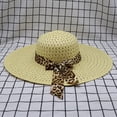 thumbnail image 4 of Summer Beach Sun Hat AURORADY Woven Hat Beach Fashion Hat Travel Hat, Beige One Size Sun Hats, 4 of 4