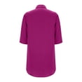 thumbnail image 5 of Women Satin Silk Shirts 3/4 Sleeve Solid Turn Down Collar Temperament Satin Button Long Shirt Fall Winter Office Work Elegant Slim Fit Blouses Casual Comofrtable Tunic Tops Size S-3XL, 5 of 6
