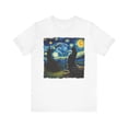 thumbnail image 2 of Unisex Van Gogh Starry Night Cat Shirt, 2 of 7