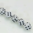 thumbnail image 5 of U8MO 100 White Colour with Black Acrylic Cube Dice Beads 8X8mm Diagonal Hole Funny, 5 of 8