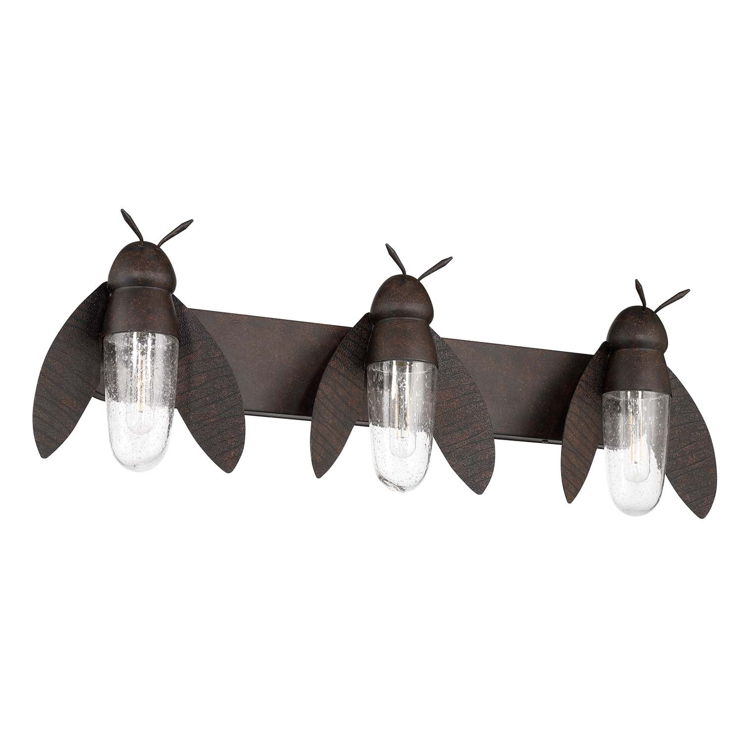 Nightflight Vanity Light, 3-Light, Rustic Bronze Finish