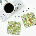 thumbnail image 5 of Bingfone Vintage Gnome And Pineapple Leather Drinks Coasters With Set Of 6,Suitable For Home Kitchen,Coffee Cup Coasters Home Gift, 5 of 9