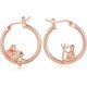thumbnail image 1 of 14k Gold Angel Devil Hoop Mismatched Earrings For Women Girls Jewelry Gifts 925 Sterling Silver Post, 1 of 4