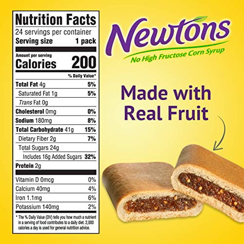 nabisco newtons made with real fruit 24 count -